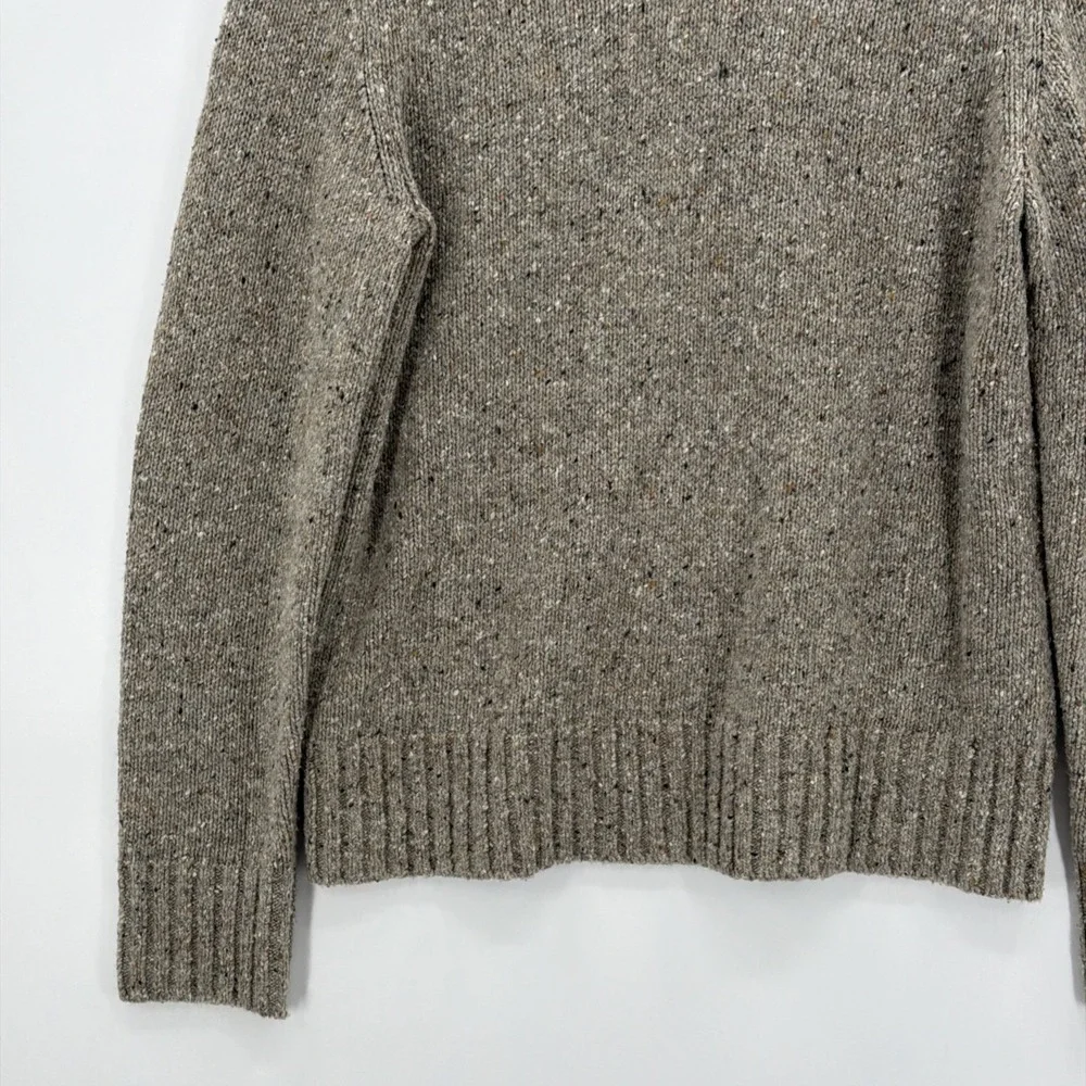 Banana Republic Men's Medium‎ Lambs Wool V-Neck Sweater Oatmeal Tweed Style Code